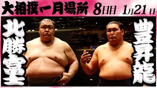 大相撲　北勝富士ー豊昇龍　＜令和６年一月場所・８日目＞SUMO