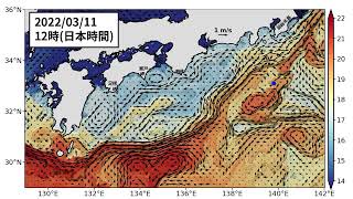 2022年3月24日までの黒潮「短期」予測