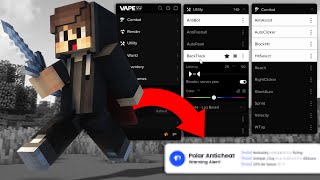 AUTOBLOCKING on Polar Anticheat with VAPE V4 (Lag Blockhit)