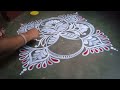 new design alpona with four circle new rangoli design for puja special ocations.