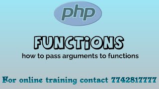 passing arguments to function in php in hindi