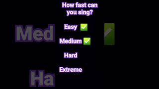 How fast can you sing?