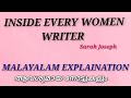 Inside Every Women Writer|Sarah Joseph |Malayalam Summary |Notes |Literature Miss