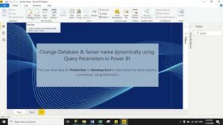 Tutorial- 13 Change Database & Server name dynamically using Query Parameters in Power Bi