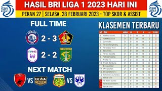 Hasil BRI liga 1 2023 hari ini - Arema FC vs Persik Kediri - klasemen BRI liga 1 terbaru