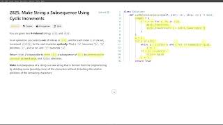[December 4, 2024, LeetCode daily] 2825. Make String a Subsequence Using Cyclic Increments - Python