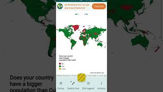 Does your country have a bigger population than Cuba? #shorts #geography