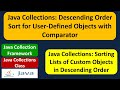 Java Collections: Descending Order Sort for User-Defined Objects with Comparator