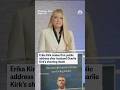 Erika Kirk makes first public address after husband Charlie Kirk's shooting death