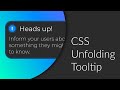 How to build an unfolding tooltip with CSS clip-path // HTML & CSS in-depth