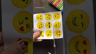 Homemade emoji stickers😍/Diy emoji stickers #diy #shorts #ytshorts #viral