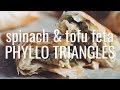 spinach & tofu feta phyllo triangles | hot for food