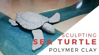 How to sculpt real sea turtle polymer clay | easy diy | TUTORIAL | sculpting for diorama.