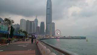 香港ビクトリアハーバー湾仔コンベンションセンターからセントラルスターフェリーまで　HongKong Victoria Harbour From The Conversion Center