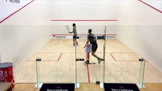 SQUASH. Crazy training rally: Paul Coll vs Simon Roesner