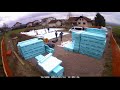 construction site timelaps fibran seismic foundation pillow