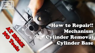 How to Replace Sinking Office Chair Leaning to One Side with no pro.tools?Cylinder removal Mechanism