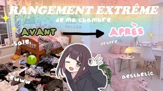 COMMENT RANGER SA CHAMBRE RAPIDEMENT : Range ta chambre avec moi 🧼🫧