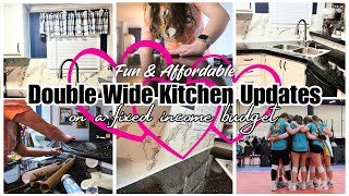 NEW *2023* MOBILE HOME KITCHEN MAKEOVER ON AN EXTREME BUDGET | DOUBLE WIDE KITCHEN TRANSFORMATION