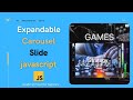 Expandable Image Carousel with HTML CSS and JavaScript