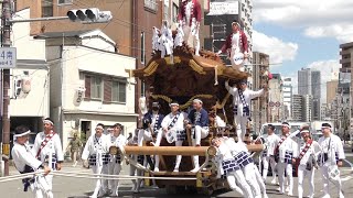 2023/7/20 福島区 野田恵美須神社 夏祭り 本宮 宮附き地車 曳行