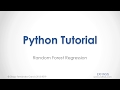 Python Tutorial. Random Forest Regression