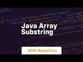 java array substring