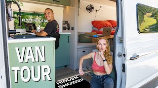The Perfect Van Layout You’ve NEVER Seen Before | VAN TOUR + Cost Breakdown