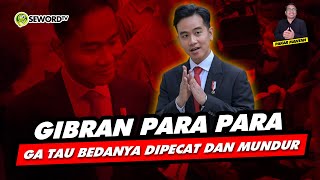 Alifurrahman: GIBRAN PARA PARA GA TAU BEDANYA DIPECAT DAN MUNDUR