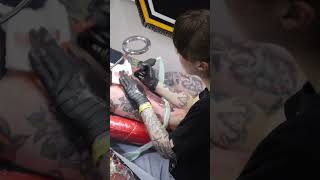 🦉 Tawny Owl Tattooing At Blackpool Tatt Con l #tattuba #tattoo #tattooartist #shorts #women #inked