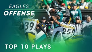 Top 10 Plays by Jalen Hurts, DeVonta Smith, A.J. Brown, and more | Philadelphia Eagles Highlights