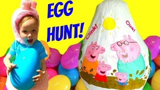 HUGE Easter Eggs Hunt Surprise Challenge with Peppa Pig