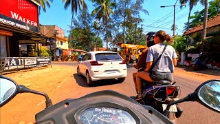 The road through Morjim. From Mandrem to Siolim. Goa. India. GoPro 11. 4K60. 2023