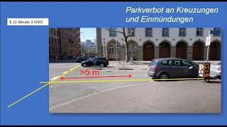 Die neue Straßenverkehrsordnung  Parken an Kreuzungen und Einmündungen