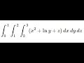 Calc III: Triple Integral example 1/8 (easy)