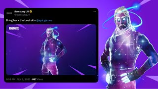 SAMSUNG BRING BACK GALAXY SKIN TO FORTNITE?? When is Galaxy OG exclusive come Back in fortnite?