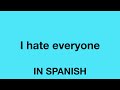 How To Say (I hate everyone) In Spanish