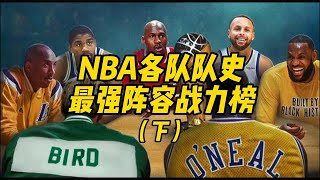 NBA各队队史最强阵容战力榜（下）