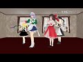 【東方mmd】リクエストで霊夢、魔理沙、ともちん、十六夜美鈴で恋ダンス！