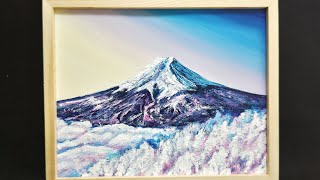 【冬の富士山】#油彩画 #芸術   #油絵 #絵  #アート    #oilpainting  #oil #painter #Paintingsea #Peinture