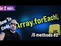 JS Methods #2 | array.forEach function | in 2 min!