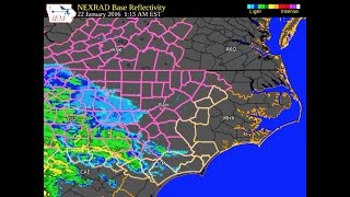 Radar Loop - January 22-23, 2016 - Winter Storm