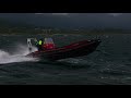 electric boat in rough conditions