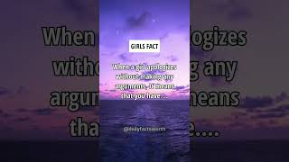 When a girl apologizes.... #shorts #psychologyfacts #fyp