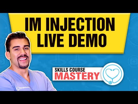 Do you pinch the skin for an IM injection?