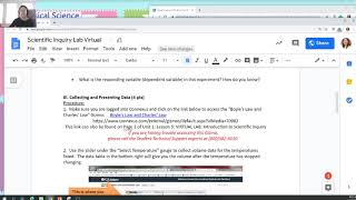 Scientific Inquiry Virtual Lab Tutorial