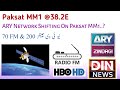 Paksat MM1 @38.2E BiG Update||Add 70 FM Radio & 200 TV Channels||Ary Network on Paksat MM1..