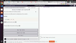 Lesson 13 | Basic JavaScript | Multiply Two Numbers with JavaScript