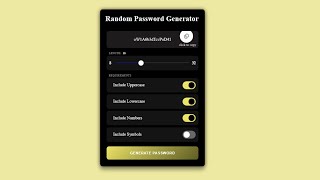 Creating a Random Password Generator Using HTML, CSS and JavaScript | CodeCraft JavaScript Journey