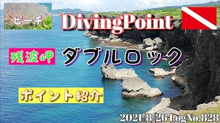 残波岬にある「ダブルロック」でビーチダイビング、移動距離が長いよ～(^^)